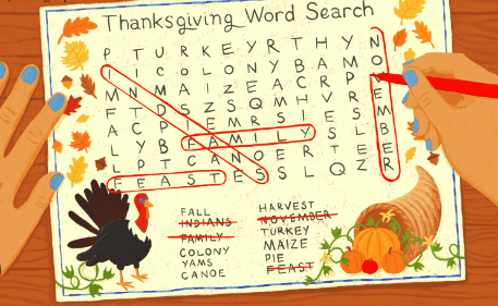 Free Printable:0lyip1lga-U= Thanksgiving Word Search